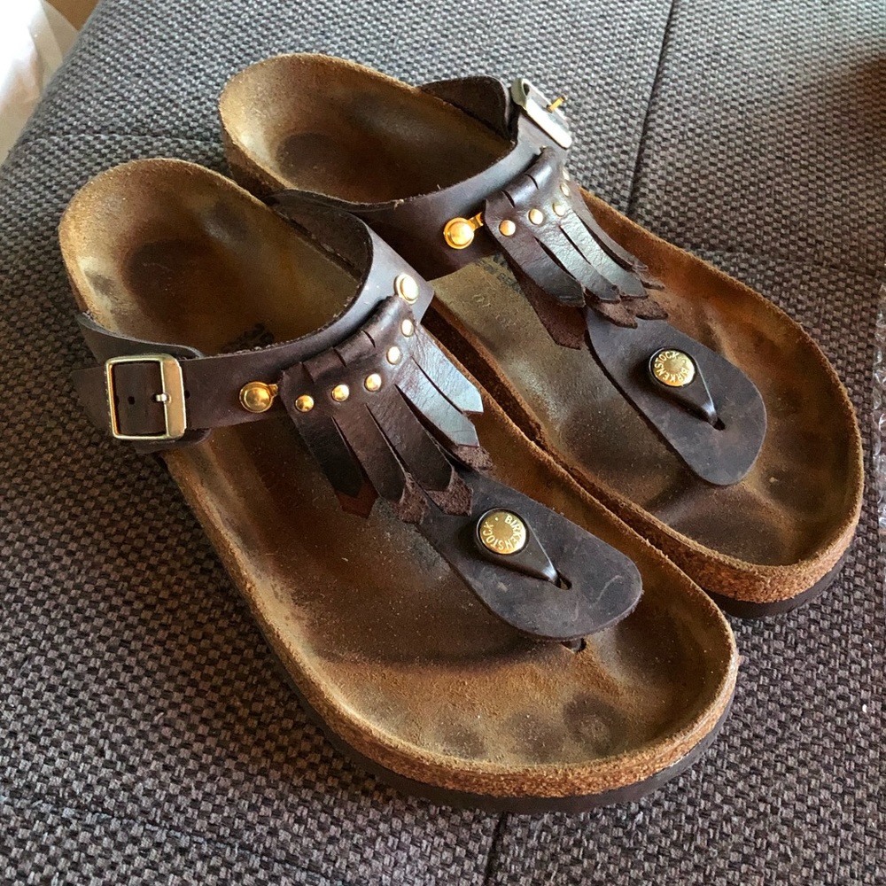 Birkenstock Gizeh EU 39/ USL 8 Fringe EUC